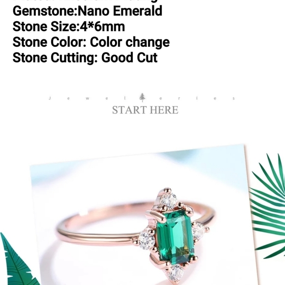 SOLD SOLD SOLD Silver Emerald Gemstone Ring S6 - Picture 6 of 7